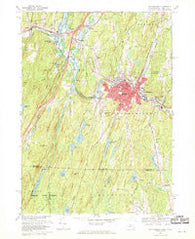 Southbridge Massachusetts Historical topographic map, 1:24000 scale, 7.5 X 7.5 Minute, Year 1967