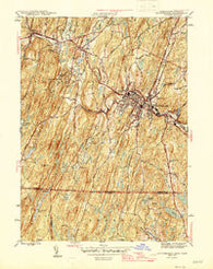 Southbridge Massachusetts Historical topographic map, 1:31680 scale, 7.5 X 7.5 Minute, Year 1945