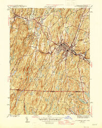 Southbridge Massachusetts Historical topographic map, 1:31680 scale, 7.5 X 7.5 Minute, Year 1945