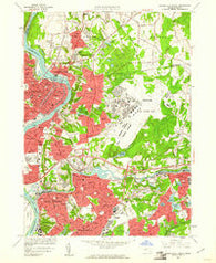 Springfield North Massachusetts Historical topographic map, 1:24000 scale, 7.5 X 7.5 Minute, Year 1958