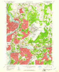 Springfield North Massachusetts Historical topographic map, 1:24000 scale, 7.5 X 7.5 Minute, Year 1958