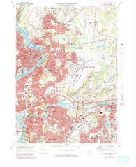 Springfield North Massachusetts Historical topographic map, 1:25000 scale, 7.5 X 7.5 Minute, Year 1972
