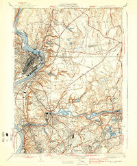 Springfield North Massachusetts Historical topographic map, 1:31680 scale, 7.5 X 7.5 Minute, Year 1938