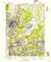 Springfield North Massachusetts Historical topographic map, 1:31680 scale, 7.5 X 7.5 Minute, Year 1946