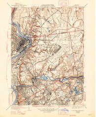 Springfield North Massachusetts Historical topographic map, 1:31680 scale, 7.5 X 7.5 Minute, Year 1938