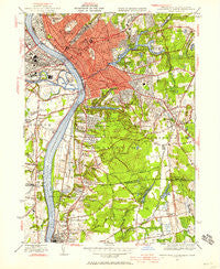Springfield South Massachusetts Historical topographic map, 1:24000 scale, 7.5 X 7.5 Minute, Year 1944