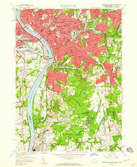 Springfield South Massachusetts Historical topographic map, 1:24000 scale, 7.5 X 7.5 Minute, Year 1958