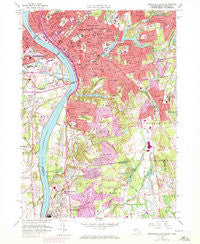 Springfield South Massachusetts Historical topographic map, 1:24000 scale, 7.5 X 7.5 Minute, Year 1958