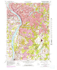 Springfield South Massachusetts Historical topographic map, 1:25000 scale, 7.5 X 7.5 Minute, Year 1958