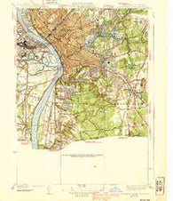 Springfield South Massachusetts Historical topographic map, 1:31680 scale, 7.5 X 7.5 Minute, Year 1939