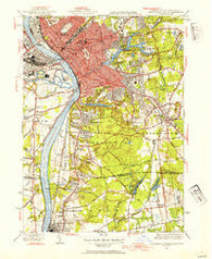 Springfield South Massachusetts Historical topographic map, 1:31680 scale, 7.5 X 7.5 Minute, Year 1944