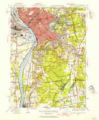 Springfield South Massachusetts Historical topographic map, 1:31680 scale, 7.5 X 7.5 Minute, Year 1944