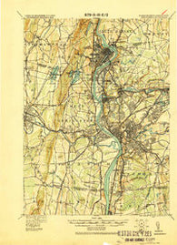 Springfield Massachusetts Historical topographic map, 1:62500 scale, 15 X 15 Minute, Year 1920