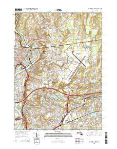 Springfield North Massachusetts Current topographic map, 1:24000 scale, 7.5 X 7.5 Minute, Year 2015