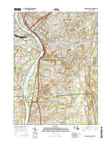 Springfield South Massachusetts Current topographic map, 1:24000 scale, 7.5 X 7.5 Minute, Year 2015