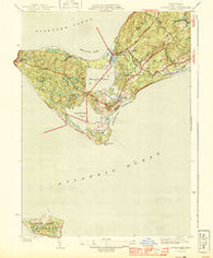 Squibnocket Massachusetts Historical topographic map, 1:31680 scale, 7.5 X 7.5 Minute, Year 1944