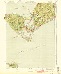 Squibnocket Massachusetts Historical topographic map, 1:31680 scale, 7.5 X 7.5 Minute, Year 1944
