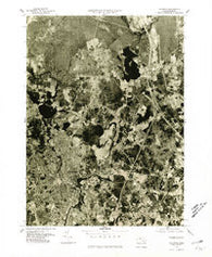 Taunton Massachusetts Historical topographic map, 1:25000 scale, 7.5 X 7.5 Minute, Year 1977