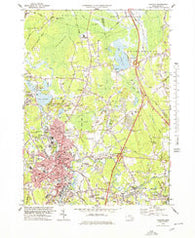 Taunton Massachusetts Historical topographic map, 1:25000 scale, 7.5 X 7.5 Minute, Year 1978