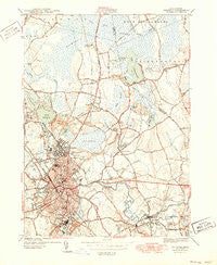Taunton Massachusetts Historical topographic map, 1:31680 scale, 7.5 X 7.5 Minute, Year 1944