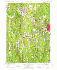 Templeton Massachusetts Historical topographic map, 1:24000 scale, 7.5 X 7.5 Minute, Year 1954