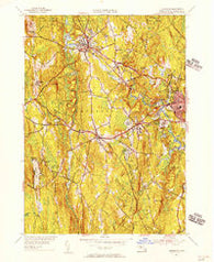 Templeton Massachusetts Historical topographic map, 1:31680 scale, 7.5 X 7.5 Minute, Year 1954
