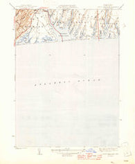 Tisbury Great Pond Massachusetts Historical topographic map, 1:31680 scale, 7.5 X 7.5 Minute, Year 1944
