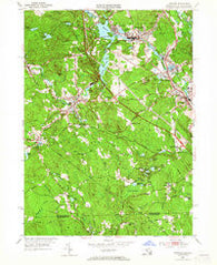 Uxbridge Massachusetts Historical topographic map, 1:24000 scale, 7.5 X 7.5 Minute, Year 1953
