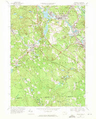 Uxbridge Massachusetts Historical topographic map, 1:24000 scale, 7.5 X 7.5 Minute, Year 1969