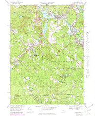 Uxbridge Massachusetts Historical topographic map, 1:24000 scale, 7.5 X 7.5 Minute, Year 1969