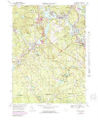Uxbridge Massachusetts Historical topographic map, 1:25000 scale, 7.5 X 7.5 Minute, Year 1969