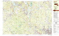 Uxbridge Massachusetts Historical topographic map, 1:25000 scale, 7.5 X 15 Minute, Year 1982
