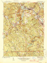 Uxbridge Massachusetts Historical topographic map, 1:31680 scale, 7.5 X 7.5 Minute, Year 1944