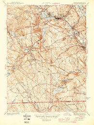 Uxbridge Massachusetts Historical topographic map, 1:31680 scale, 7.5 X 7.5 Minute, Year 1944