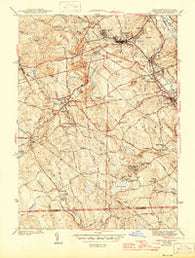 Uxbridge Massachusetts Historical topographic map, 1:31680 scale, 7.5 X 7.5 Minute, Year 1944