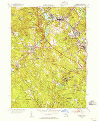 Uxbridge Massachusetts Historical topographic map, 1:31680 scale, 7.5 X 7.5 Minute, Year 1953