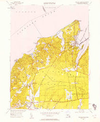 Vineyard Haven Massachusetts Historical topographic map, 1:24000 scale, 7.5 X 7.5 Minute, Year 1951