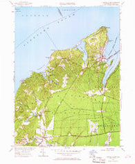 Vineyard Haven Massachusetts Historical topographic map, 1:24000 scale, 7.5 X 7.5 Minute, Year 1951