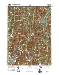 Ware Massachusetts Historical topographic map, 1:24000 scale, 7.5 X 7.5 Minute, Year 2012