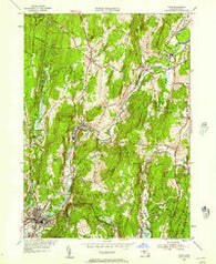 Ware Massachusetts Historical topographic map, 1:24000 scale, 7.5 X 7.5 Minute, Year 1954