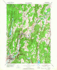 Ware Massachusetts Historical topographic map, 1:24000 scale, 7.5 X 7.5 Minute, Year 1954