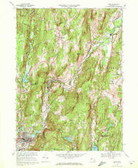 Ware Massachusetts Historical topographic map, 1:24000 scale, 7.5 X 7.5 Minute, Year 1969