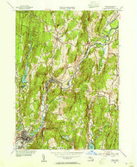 Ware Massachusetts Historical topographic map, 1:31680 scale, 7.5 X 7.5 Minute, Year 1954