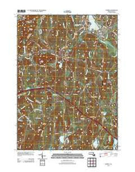 Warren Massachusetts Historical topographic map, 1:24000 scale, 7.5 X 7.5 Minute, Year 2012