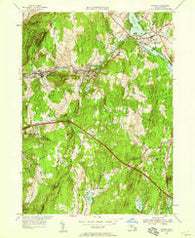 Warren Massachusetts Historical topographic map, 1:24000 scale, 7.5 X 7.5 Minute, Year 1954