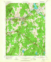 Warren Massachusetts Historical topographic map, 1:24000 scale, 7.5 X 7.5 Minute, Year 1954