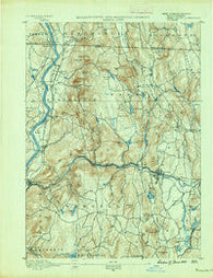Warwick Massachusetts Historical topographic map, 1:62500 scale, 15 X 15 Minute, Year 1889