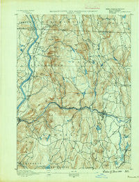 Warwick Massachusetts Historical topographic map, 1:62500 scale, 15 X 15 Minute, Year 1889