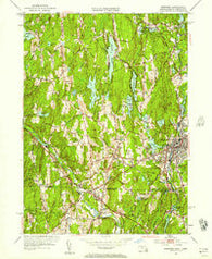 Webster Massachusetts Historical topographic map, 1:24000 scale, 7.5 X 7.5 Minute, Year 1953