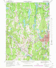 Webster Massachusetts Historical topographic map, 1:24000 scale, 7.5 X 7.5 Minute, Year 1969